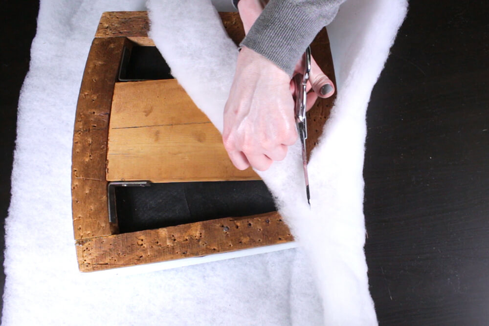 How to Reupholster Dining Chairs - DIY Tutorial - Step 2: Add foam and padding