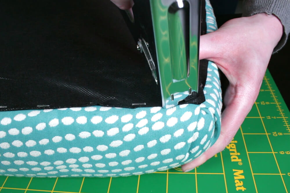 How to Reupholster Dining Chairs - DIY Tutorial - Step 4: Attach the dust cover