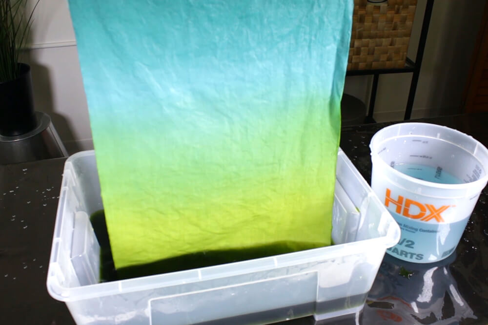 How To Dye Fabric Ombre Dip Dye Technique- Adding a second color