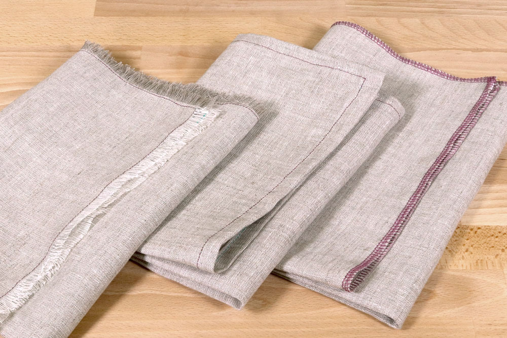 Linen napkins 3 ways