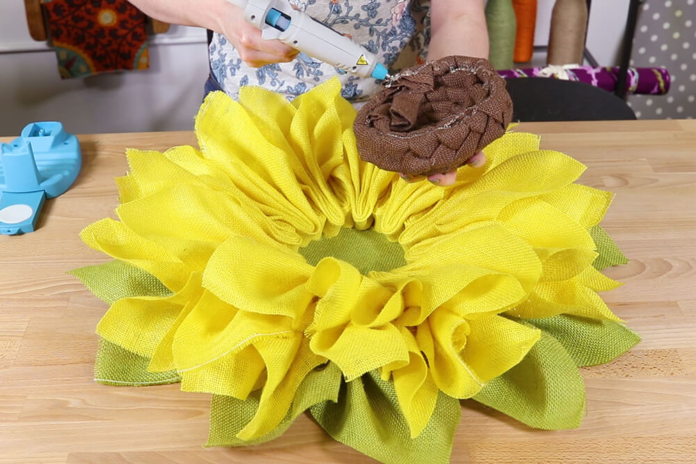 How to Make Burlap Flower Wreaths for Every Season - Step 4