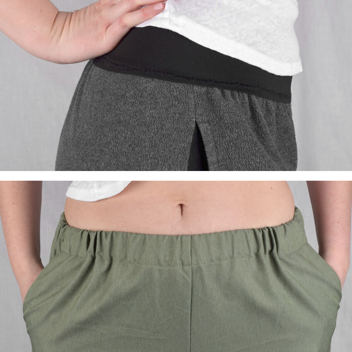how to sew a seamless elastic waist band in pants - Yahoo Image
