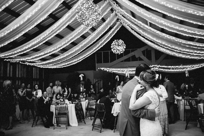 Barn Wedding with Cheesecloth