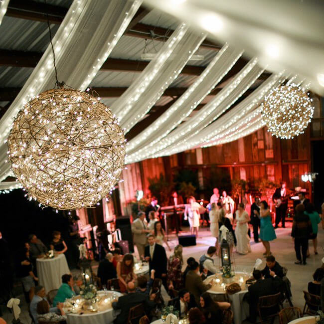 Barn Wedding with Cheesecloth