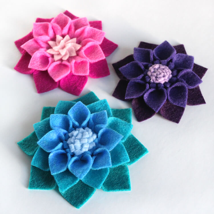 How to make Felt flowers - 10 easy tutorials to make DIY felt flowers -  SewGuide