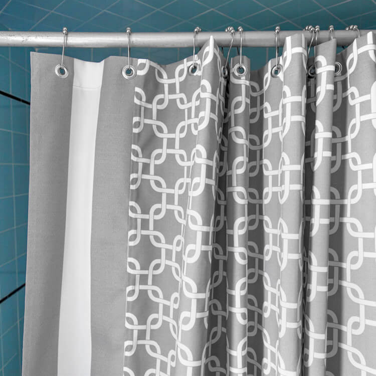 40 Pcs White Shower Curtain Rings PP Plastic Shower Curtain Hooks Curtain
