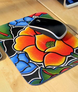How to Make a No Sew Oilcloth Mouse Pad