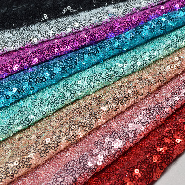  Faux Sequin Knit Fabric Shiny Dot Confetti for Sewing