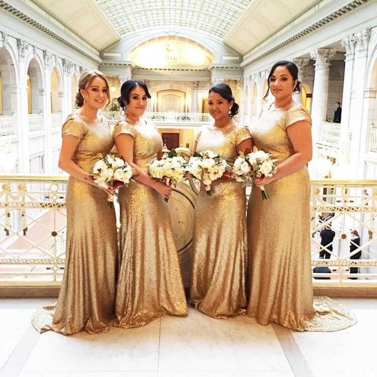 100 Bridesmaid Dresses So Pretty, They'll Actually Wear Them Again |  Bridesmaid, Gold bridesmaid dresses, Wedding bridesmaids