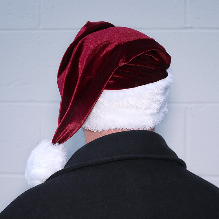 Velvet santa deals hat