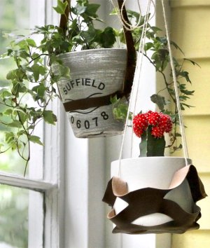 How to Make Faux Leather Plant Hangers