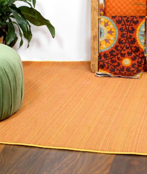 How to Make a Fabric Rug with Trim