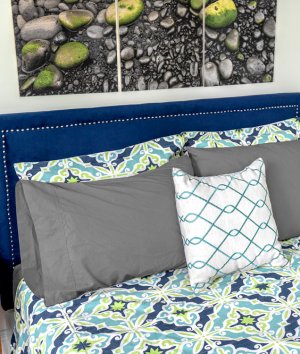 How to Make an Upholstered Headboard with Nail Head Trim